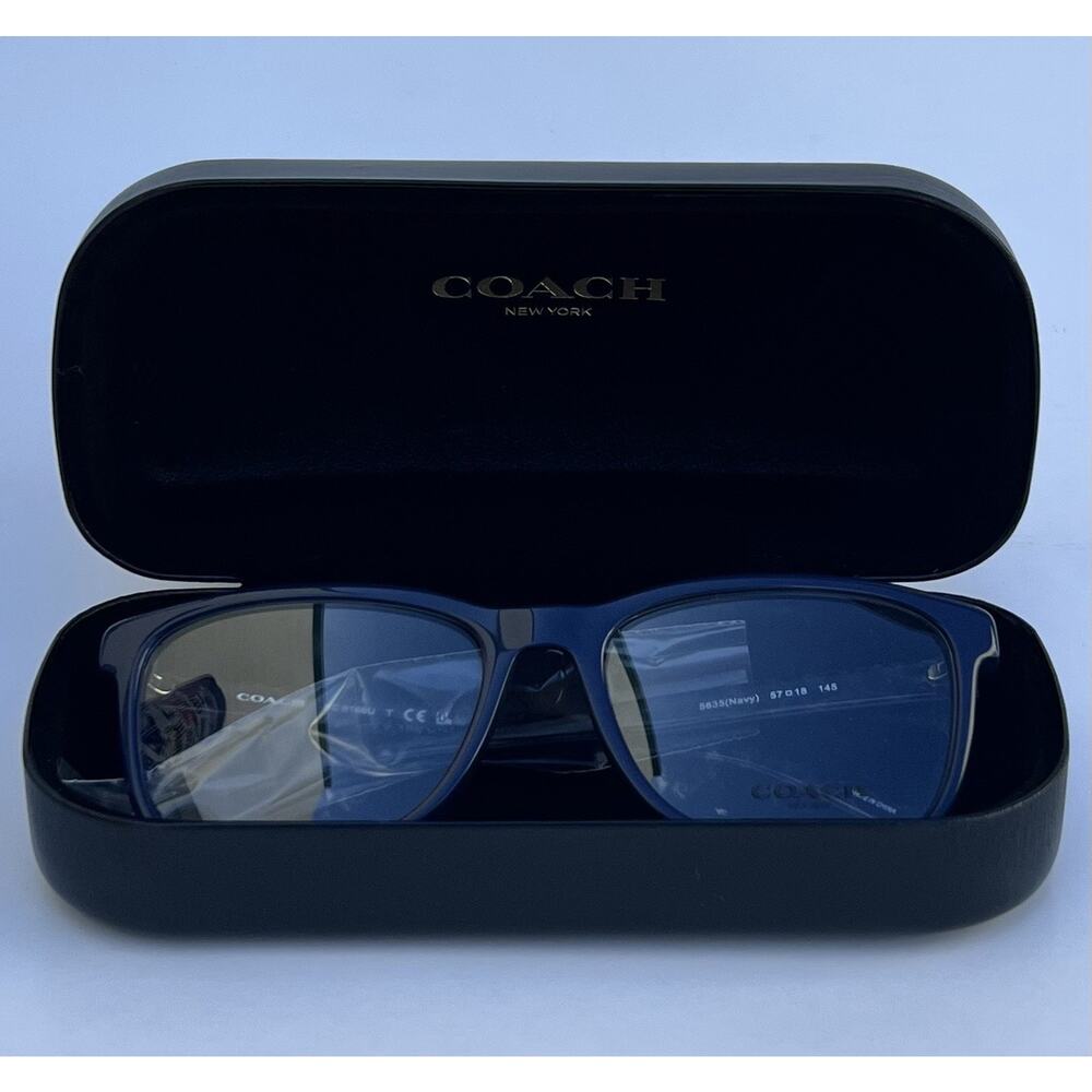 COACH HC6166U Acetate Rectangle Navy Frames 57 18 145 NEW - Picture 11 of 14